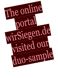 The online portal wirSiegen.de visited our duo-sample